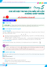 Các dạng toán các số đặc trưng của mẫu số liệu không ghép nhóm Toán 10 thường gặp