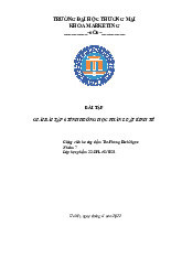 Bài Tập Tình Huống Luật Kinh Tế | Trường Đại học Thương Mại