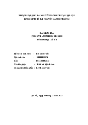 Bài kiểm tra học kỳ 1 - Triết học Mác-Lê nin | Trường Đại học Tài nguyên và Môi trường Hà Nội