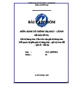 Giá trị hàng hóa và mối quan hệ với giá cả - tiền tệ (KTXH_01)