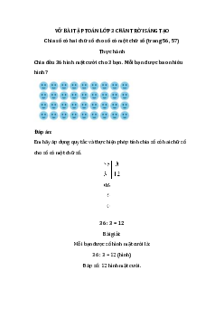 Giải Vở bài tập Toán lớp 3 Chân trời sáng tạo: Chia số có hai chữ số cho số có một chữ số (trang 56, 57)