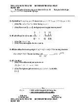 Đề thi kết thúc học phần Cơ sở Toán cho các nhà kinh tế 1  | Học viện Nông nghiệp Việt Nam