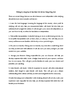 What skills do you think you will gain while studying abroad? | Global Success