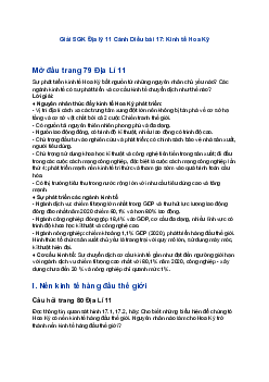 Giải SGK Địa lý 11 Cánh Diều bài 17: Kinh tế Hoa Kỳ
