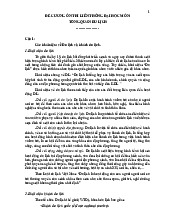 Đề cương ôn thi Môn Tổng quan du lịch | Đại học Thủ đô Hà Nội