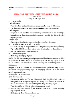Giáo Án Bài 9a - Tạo Đầu Trang, Chân Trang Cho Văn Bản Tin Học 8 -KNTT năm 2023-2024