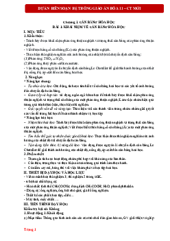 Bài 1: Khái niệm về cân bằng hóa học | Giáo án Hóa 11 Chân trời sáng tạo