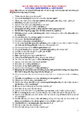 80 câu  hỏi gợi ý ôn tập môn Môi trường và Con người