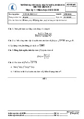 Đề thi giữa HKI học phần Vi tích phân 1C năm 2024 - 2025 | Trường Đại học Khoa học tự nhiên, Đại học Quốc gia Thành phố Hồ Chí Minh