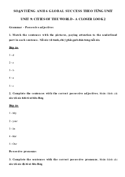 Tiếng Anh lớp 6 unit 9 A closer look 2