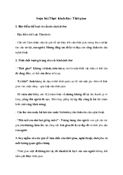 Soạn bài Thực hành đọc: Thời gian Kết nối tri thức