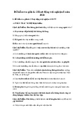 Đề thi giữa học kỳ 2 môn Hoạt động trải nghiệm lớp 8 năm học 2024 - 2025 | Bộ sách Kết nối tri thức