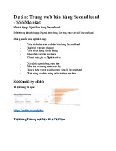 Top các sile ppt dự án trang web bán hàng secondhand môn Thiết kế đồ họa | Trường Đại học Mỹ thuật Thành phố Hồ Chí Minh