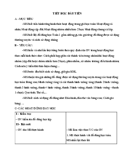 Giáo án Toán 1 - Tuần 1 | sách Cùng học để phát triển năng lực