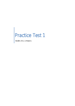 Olympic 30-4 Practice Test 1 Grades 10–11 (3 hours) with key