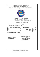 Bài Tập Lớn: Ý Tưởng Khởi Nghiệp Nhà Hàng Lẩu Băng Chuyền | Khởi sự kinh doanh