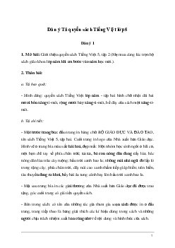 Tả quyển sách Tiếng Việt lớp 5 của em | Tập làm văn lớp 5