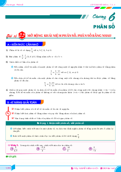 Phân dạng và bài tập phân số Toán 6 Kết Nối Tri Thức Với Cuộc Sống