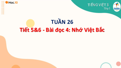 Tuần 26 - Bài đọc 4: Nhớ Việt Bắc (Tiết 5+6) | Bài giảng PowerPoint Tiếng Việt 3 | Cánh Diều