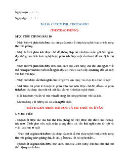 Giáo án Ngữ văn 8 Chân trời sáng tạo bài 10 Cười mình cười người