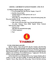 Phân Tích Văn Hóa Kinh Doanh Tập Đoàn Vingroup | Môn Văn hóa kinh doanh - Đại học Kinh Tế Quốc Dân