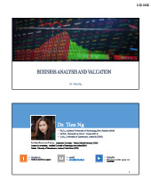 Lecture 1: Introduction to Business Valuation (2024-2025) | Môn Business Analysis and Valuation - Trường Đại học Quốc tế, Đại học Quốc gia Thành phố Hồ Chí Minh