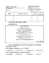 Bài tập hè lớp 1 lên lớp 2 môn Tiếng Việt Chân trời sáng tạo - Đề 1