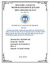   Tiểu luận phân tích quan điểm của Chủ tich Hồ Chí Minh về cơ cấu nền kinh tế nước ta trong thời kì quá độ đi lên CNXH?  –Trường Đại học Kinh tế quốc dân