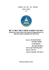 Đề Án Khởi Nghiệp Lắp Đặt Máy Lọc Nước môn Khởi nghiệp | Trường Đại Học Tây Nguyên