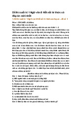 Đề thi cuối kì 1 Ngữ văn 8 Kết nối tri thức có đáp án mới nhất