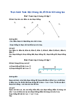 Giải SGK Toán lớp 2 Bài 7: Tia số - Số liền trước, số liền sau| Chân trời sáng tạo