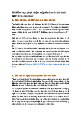 Mã tiểu mục phạt chậm nộp thuế môn bài (mã NDKT) là mã nào?