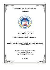 Tiểu luận Phân tích hành vi người tiêu dùng thông qua thương hiệu môn Hành vi người tiêu dùng | Đại học kinh tế Quốc dân