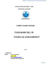 Giáo trình học phần Fundamentals of Financial Management | Trường Đại học Quốc tế, Đại học Quốc gia Thành phố Hồ Chí Minh