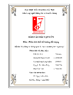 Đề tài: Xây dựng hệ thống quản lý học viên trung tâm ngoại ngữ | Phân tích thiết kế hướng đối tượng