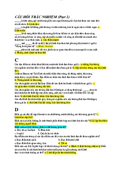 Câu hỏi trắc nghiệm theo từng phần ôn tập môn Lãnh đạo có đáp án