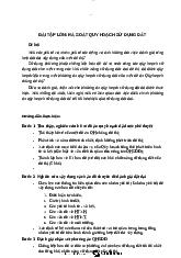 Bài tập lớn: Rà soát quy hoạch sử dụng đất - Quản lý đô thị | Trường Đại học Kiến trúc Hà Nội