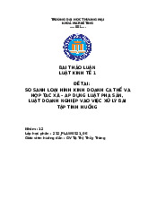 So sánh Hộ Kinh Doanh Cá Thể và HTX | Bài thảo luận luật kinh tế