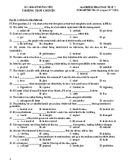 Assorted Practice Test 7 For Gited team (August 31st 2015) with answer key (20 pages)
