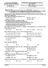 Đề cuối kì 1 Toán 11 năm 2024 – 2025 trường THPT Đoàn Thượng – Hải Dương