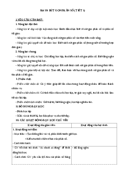 Giáo án Toán lớp 4 Tuần 21 | Cánh diều
