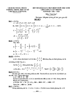 Đề khảo sát HSG Toán 7 năm 2022 – 2023 trường THCS Cành Nàng – Thanh Hóa