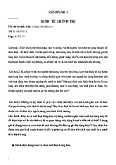 Semiar môn Kinh tế chính trị Mác -Lênin  | Trường Đại học Kinh doanh và Công nghệ Hà Nội