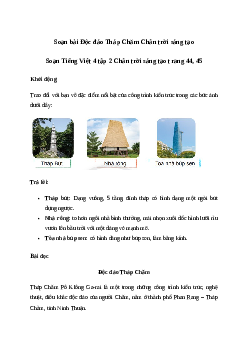 Soạn bài Đọc: Độc đáo Tháp Chăm - Tiếng Việt 4 Chân trời sáng tạo