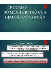 Chương 2 Sứ mệnh lịch sử của giai cấp công nhân | Môn Chủ nghĩa xã hội khoa học - Đại học Bách Khoa Hà Nội