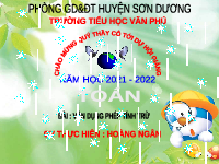 Giáo án điện tử Toán học 1 bài 10 Vì sự bình đẳng: Cộng, trừ trong phạm vi 100