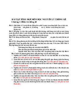 Bài tập NLTK chương 2 - 3 - Bài tập nguyên lý thống kê | Kinh Tế Vi Mô | Trường Đại học Thủy Lợi