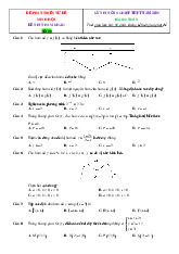 Đề luyện thi TN THPT môn Toán năm 2025 bám sát minh họa giải chi tiết-Đề 20