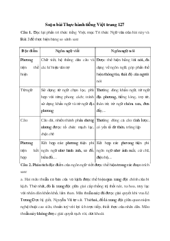 Thực hành tiếng Việt trang 127 | Soạn văn 11 Chân trời sáng tạo