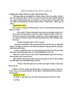 Nội dung ôn tập cuối kì | Triết học Mác - Lênin | Học viện Ngân Hàng